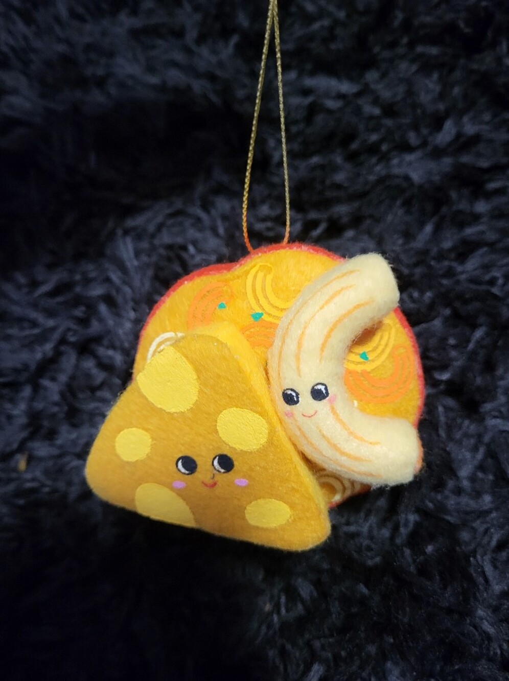Kawaii Cheese & Pastry Felt Ornament - Yellow - Picture 1 of 3